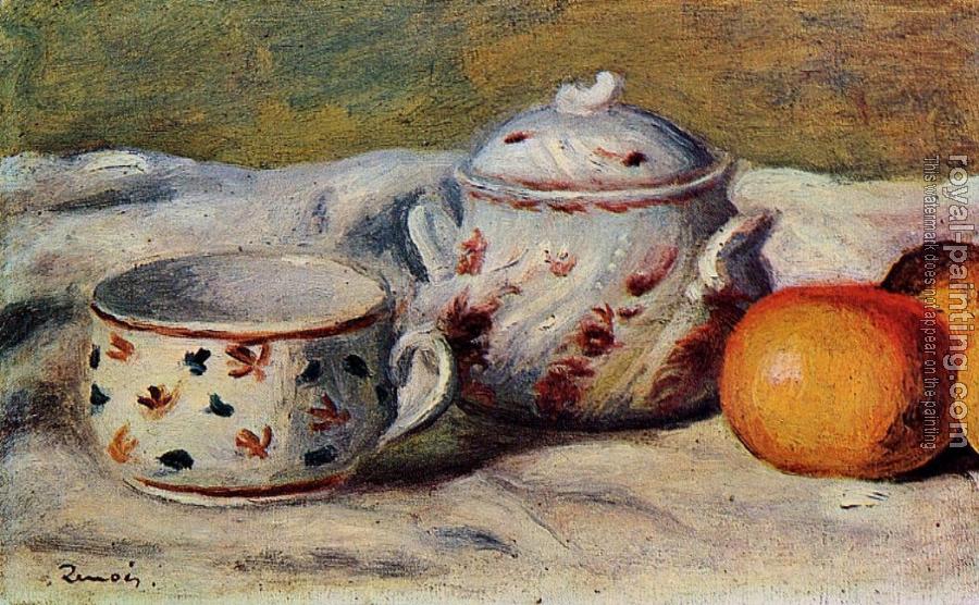 Pierre Auguste Renoir : Still Life with Cup and Sugar Bowl
